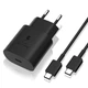 Швидка зарядка 25W для Samsung Galaxy Super Fast Charging PD type-C Power Adapter, зарядний пристрій black - зображення 1