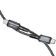 Кабель ACEFAST C1-03 Type-C to Type-C 3A, 1.2m, nylon, aluminum connectors, Black - изображение 3