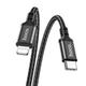 Кабель HOCO X14 Type-C to iP 3A, 20W, 1m, nylon, aluminum connectors, Black - зображення 3