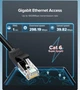 Кабель UGREEN NW102 Cat 6 U/UTP Lan Cable 1m (Black)(UGR-20159) - изображение 4