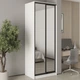 Шкаф-купе двухдверный MebelStar Стандарт BG 2 Зеркала 90x60x240 см Аляска белая (MBS-10380) - изображение 1