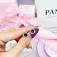Срібні сережки Pandora Блискучий синій квадрат 293551C01 Пандора - зображення 2