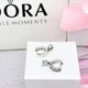 Срібні сережки з підвіскою та паве Пандора Pandora 293547C01 - изображение 5