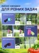 Обприскувач акумуляторний садовый водяной пистолет ручной UnA портативный пульверизатор для цветов деревьев растений 1500mAh 6.5л с 3 насадками голубой (308.0001) - изображение 6