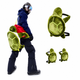 Защитная подушка-черепаха для лыж и сноуборда Turtle Protective Hip Pad - набор 2 шт, мягкая защита для детей и взрослых - изображение 2