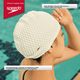Силиконовая плавательная шапочка Speedo для взрослых, объемная шапочка для длинных волос, удобная водонепроницаемая защита для ушей, стильная плавательная шапочка, белая. - изображение 2
