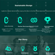 Беспроводная Bluetooth-клавиатура Logitech Keys-To 2, ультратонкая, портативная, совместима с различными системами, черная, 78 клавиш. - изображение 5
