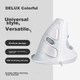 Ергономічна вертикальна миша Delux (DeLUX) M618XU, дротова миша, офісна миша для комп'ютера та ноутбука, портативна знімна підставка для рук, біла - зображення 1