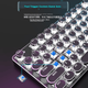 Беспроводная Bluetooth-клавиатура и мышь EWEADN TK950 в стиле панк, проводная, трехрежимная, для офиса и игр, компьютера, ноутбука, ретро-периферия с синими переключателями, 104 клавиши, розовый цвет с белой подсветкой. - изображение 2