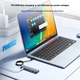 Док-станция расширения Acasis Type-C Thunderbolt 4 Hub для настольных компьютеров Apple Mac, адаптер USB-C с разветвителем на HDMI 4K и портом Gigabit Ethernet, длина 1 метр, модель DS-9902. - изображение 5