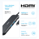 Док-станция расширения ANKE Type-C, USB-кабель для быстрой зарядки PD100 Вт, HDMI-адаптер, док-станция расширения для Huawei, Apple Macbook, планшетов и других устройств, конвертер, Five-I - изображение 2