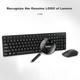 Бездротова клавіатура та миша Lenovo, комплект бездротової клавіатури та миші, комплект офісної миші та клавіатури, клавіатура для комп'ютера та ноутбука MK23, чорний - зображення 1