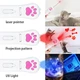 Ігровий ліхтар-лазер для тварин ZK-2381L, LED + UV, 4 картинки, USB, білий - зображення 8