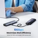USB-хаб Ugreen CM512 USB-C to 2xUSB-C 3.1 + USB 3.2 + USB 2.0 + RJ-45 Gray (45320) - зображення 7