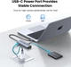 USB-хаб Ugreen CM512 USB-C to 2xUSB-C 3.1 + USB 3.2 + USB 2.0 + RJ-45 Gray (45320) - зображення 9