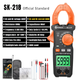 Токовые клещи SNAKOL SK-218 TrueRMS 600В AC/DC постоянный ток мультиметр вольтметр амперметр - изображение 6