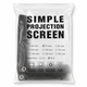 Экран для проектора 72" дюйма BIOSCOPE Touch 16:9 настенный портативный Стрейчевая ткань белая в комплекте крепление для дома и улицы универсальный экран для проектора путешествий полотно для фильмов офиса и дома - изображение 4