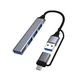 Адаптер (хаб) перехідник 2 в 1 USB/Type C на USB - зображення 1
