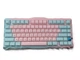 Механічна бездротова (Bluetooth + 2,4G) клавіатура з HOT SWAP GravaStar Mercury K1 Lite 80keys, УКР/АНГЛ GravaStar x BSUN Grey, Lumen Rose/Рожевий з блакитним (GSK1LITE_PM_PNK) - зображення 2