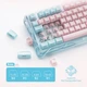 Механічна бездротова (Bluetooth + 2,4G) клавіатура з HOT SWAP GravaStar Mercury K1 Lite 80keys, УКР/АНГЛ GravaStar x BSUN Grey, Lumen Rose/Рожевий з блакитним (GSK1LITE_PM_PNK) - зображення 5