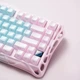Механічна бездротова (Bluetooth + 2,4G) клавіатура з HOT SWAP GravaStar Mercury K1 Lite 80keys, УКР/АНГЛ GravaStar x BSUN Grey, Aurora Mist/Рожевий з блакитним (GSK1LITE_PM_MINT) - зображення 14