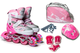 Комплект детских роликов Happy Pink раздвижные + защита + шлем (34-37) - изображение 2