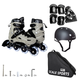 Комплект детских роликов Scale Sports Gray LF 605 раздвижные + защита + шлем (34–38) - изображение 2