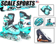 Комплект детских роликов Scale Sports Mint раздвижные + защита + шлем (29–33) - изображение 2