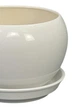 Керамический горшок для цветов Bowl Classic глянец 1,4 л белый (Г01003) - изображение 2