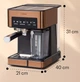 Кофеварка Klarstein Arabica Comfort сенсорная панель управления 1350W Бронзовый (10041524) - изображение 2