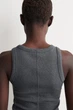 Топ COS Ribbed Cotton Tank Top Жіночий Dark-grey mélange S (1332934002) - зображення 4