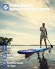 Надувная SUP-доска E-SUP Aruba Blue 11’6” (350×89×15 см), двухслойная, с веслом и аксессуарами - изображение 2