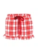 Женские шорты Victoria's Secret (996732548893) Flannel Boxy Ruﬄed Pajama Shorts XS красные - изображение 3