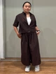Брюки женские UNIQLO 535172485 L Коричневые (1159860445) - изображение 14