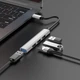 USB-hub хаб адаптер переходник 4-в-1 HOCO HB26 Серый - зображення 2