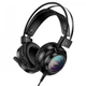 Игровые геймерские наушники для ПК с микрофоном и подсветкой HOCO W110 Черный - изображение 1