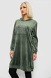 Туника женская однотонная велюровая, цвет оливковый, L-XL, 257R338 - изображение 3