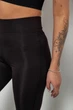 Лосины женские однотонные с лампасами, цвет черный, XL-XXL, 214R343 - изображение 5