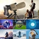 Зрительная труба Spotting Scope 9622 25–75x60 профессиональный монокулярный телескоп с зумом оптика BAK4 FMC водонепроницаемый и ударопрочный корпус штатив и адаптер для телефона - изображение 8