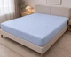 Простынь на резинке LARA сатин-страйп LUX blue d13178 160х200х25 - изображение 1