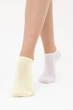 Носки женские короткие 2 пары Giulia WS1 CLASSIC (пак х2) 36/40 Multicolor-blushing bride/light yellow, хлопковые, повседневные - изображение 2