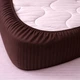 Простынь на резинке LARA сатин-страйп LUX chocolate d13232 160х200х25 - изображение 2
