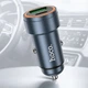 Автомобільний зарядний пристрій HOCO Z57A PD30W QC3.0 металевий Сірий - зображення 1