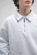Свитшот – Поло на молнии мужской White 8XL - изображение 4