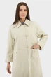 Жіночий осінньо-весняний плащ Casual з манжетами та поясом Basic (молочний, XL), 119649, 119640 - зображення 2