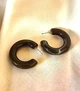 Серьги бижутерия Акриловые кольца средние jeweston Коричневые - изображение 6