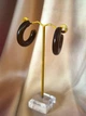 Серьги бижутерия Акриловые кольца средние jeweston Коричневые - изображение 8