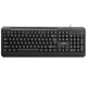 Клавіатура мембранна USB 2E KM-1040 Black, 104key, USB-A, EN/UK - зображення 1