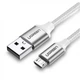 Кабель Ugreen US290 USB 2.0 to Micro USB (1m) White (60151) - изображение 1