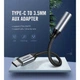 Переходник Ugreen AV142 USB Type-C to 3.5mm (10cm) Gray (30632) - изображение 2